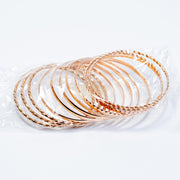 10pcs Gold Signature Bangle Set bracelet