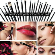 20pcs Black Makeup Brush Set | Professional Eye Face & Lip Brushes with Soft Bristles for Blending & Contouring Makeup