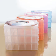 3-Tier Storage Organizer with Handle & Detachable Inserts 31.5*17.5*24cm Storage Organizers