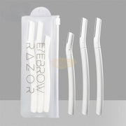3pcs Multipurpose Exfoliating Dermaplaning Tool: Eyebrow & Facial Razor Set with bag White Dermaplaning