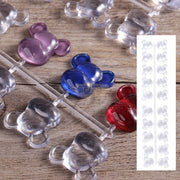40 pcs Clear Bear Head Shaped Nail Swatch Nail Art Tool
