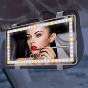 Car Visor Vanity Mirror with LED 260*135mm | 3 Light Modes | USB Rechargeable
