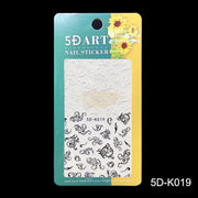 5D Embossed Nail Art Stickers -5D-K019 Nail Art