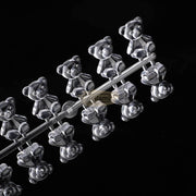 60 pcs Clear Teddy Bear Shaped Nail Swatch Nail Art Tool