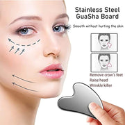 Facial Roller & Gua Sha Set | Stainless Steel