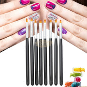 8 Pcs Nail Art Flower Drawing Brush Set | Black Nail Art Brush