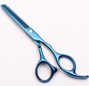 Barber Scissors | Hair Thinning Shears | 6" | Blue