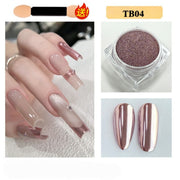 Mirror Magic Chrome Powder TB04 | Rose Gold Mirror Nail Pigment