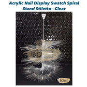 Acrylic Nail Display Swatch Spiral Stand Stiletto - Clear (120 Tips) Nail Swatch