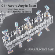 Aurora Nail Practice Display Stand with Magnetic Base | 01 Clear Nail Art Tool