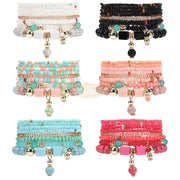 Boho-Chic Multi-Layered Beaded Stretch Bracelet bracelet