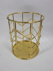 Brush Holder Round - Gold Salon Furniture