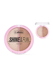 CALLISTA SHINE&FUN FACE DUO 100 Sparkle Crew Blush & Highlight Palette 10g Blush & Highlighter