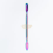 Double-Sided Rainbow Cuticle Pusher & Flat Scraper - 5 manicure tools