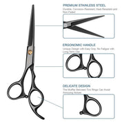 Barber Scissors | Hair Cutting Shears | 6" | Blue