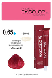 Exicolor 0.65 Intense Fuchsia - Permanent Hair Color Cream Tube 100ml Permanent Hair Color