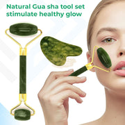 Facial Roller & Gua Sha Set | Jade Face Care