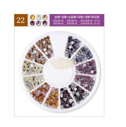 Flatback Nail Rhinestone Wheels - 22 Flatback Rhinestone