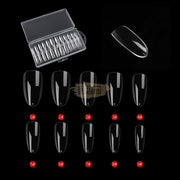 Full Cover Round Nail Tips Clear 240 Tips Box No.2 Nail Tips