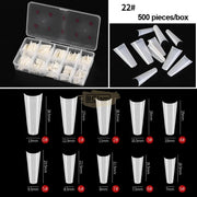 Half Cover Nail Tips N0. 22 | Natural 500 Box