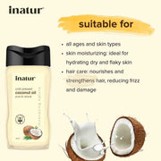 Inatur 100% Pure Cold-Pressed Coconut Oil 100ml Oil