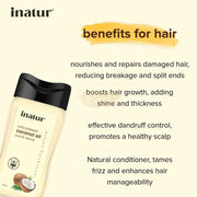 Inatur 100% Pure Cold-Pressed Coconut Oil 100ml Oil