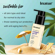 Inatur Collagen Sunscreen with SPF30 Face Moisturizer