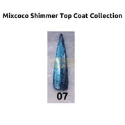 Mixcoco Soak-Off UV No Wipe Shimmer Top Coat 15ml | #7 Gel Polish Top Coat