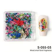Dried Flower Nails Art Decoration Dried Flower Nail Decoration