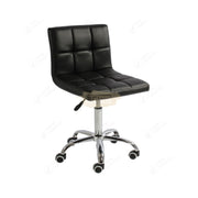 Modern Adjustable Height Bar Stool on Wheels | Black Bar Stool