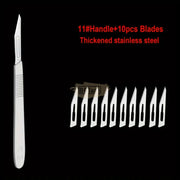 Multipurpose Scalpel Knife with 10 No.11 blades Dermaplaning