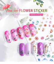 Nail Art Flower Stickers - Available in 10 designs Nail Stickers