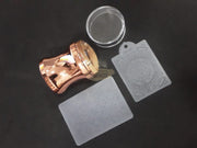 Nail Art Stamper Set (Stamper Scraper & Stamping Plate) - M-95 - Gold Nail Art Tool
