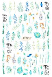 Nail Dried Flower Stickers XF3351 Nail Art