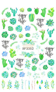 Nail Dried Flower Stickers XF3352 Nail Art