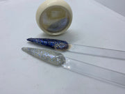 Nail Glitter Powder | Blue Effect (shown on white and black gel polish) Nail Powder