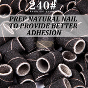 Nail Sanding Bands Black - Fine 240 Grit Sanding Bands