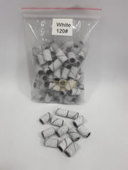 Nail Sanding Bands White - Medium 120 Grit Sanding Bands