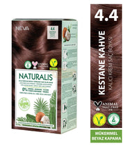 Naturalis Ammonia-Free Permanent Hair Color Cream Set | 4.4 Chestnut Brown | Vegan Permanent Hair Color