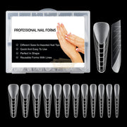 PolyGel Dual Forms with Matte Texture | Full Cover | 120 Tips Nail Art Tool
