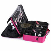 Professional Travel Makeup Bag with Compartments 40*28*12 cm- Rose (bag only) Makeup Bag