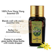 Inatur Essential Oil - Ylang Ylang - Emotional balance, Detangles Hair, Anti-Depressant