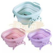 Collapsible Foot Spa Soaking Tub with Massage Rollers | Pink