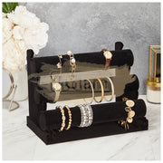 3-Tier Black Velvet Jewelry Display for Bracelets/Bangles (display only)