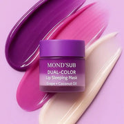 MONDSUB Dual-Color Lip Sleeping Mask Grape + Coconut 12g Set
