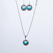 Fashion Jewelry | Earrings and Necklace Set | Turquoise #43