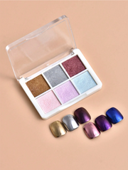 6 Colors Magic Aurora Nail Powder with 3 Applicators | 005