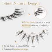 10 pairs EMEDA - Clear Band Lash 806 DIY Lashes