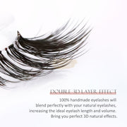 10 pairs EMEDA DIY 3D Clear Band Lash 005 DIY Lashes