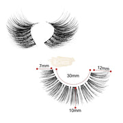 10 pairs EMEDA DIY 3D Clear Band Lash 005 DIY Lashes